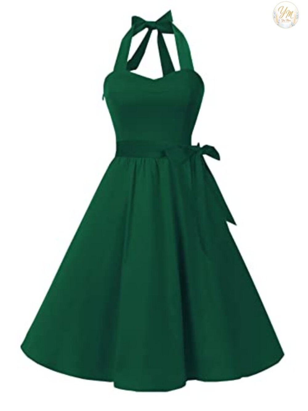 Vintage Polka Halter Retro Cocktail Dress
